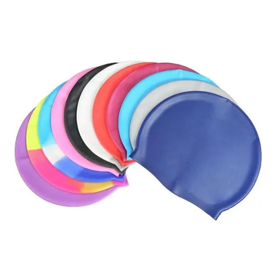 Bonnet de bain en silicone sans couture avec logo personnalisé OEM imprimé