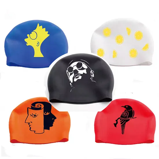 Bonnet de bain en silicone anti-plis pour entraînement de natation, pour adultes, juniors, hommes, femmes, garçons et filles