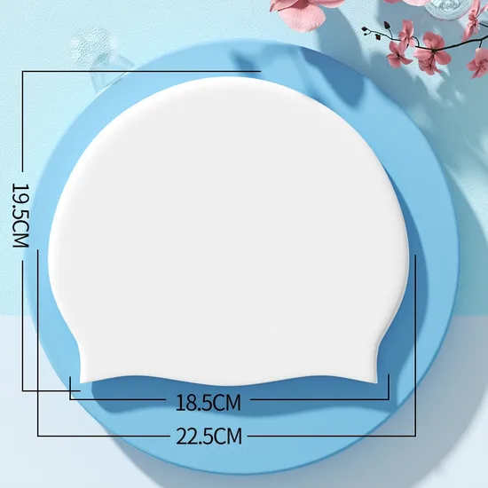 Bonnet de bain en silicone de couleur unie pour adulte, vente en gros