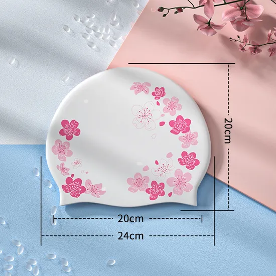 Bonnet de bain adulte Gloffie rose 60 g en silicone couleur unie